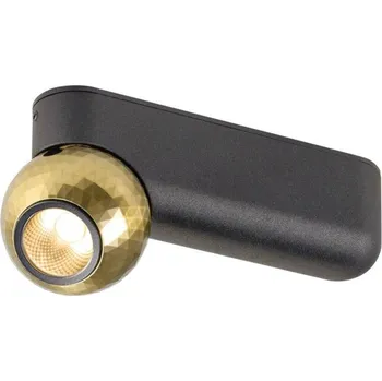 BIG WHITE (SLV) DYSKO Přisazené nástěnné a stropní svítidlo, jednoduché, PHASE, 2700K, 6. 7 W, 36°, černá/zlatá 1010300