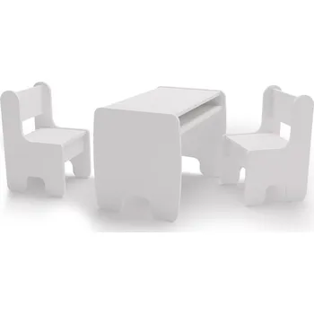 Dětský stůl dětský stůl Timi a dvě židličky barva bílá