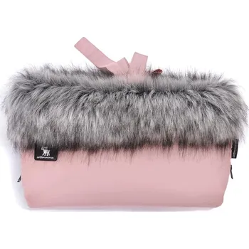Rukávník COTTONMOOSE Rukávník na kočárek MOUSE YUKON PINK růžový/šedá kožešina