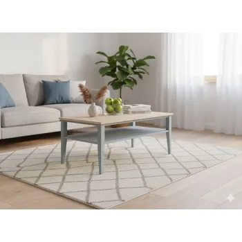 Konferenční stolek Bukový konferenční stolek ROMA STL1 šedomodrý Rozměr stolu: 120x60 cm