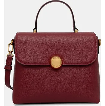 Kabelka Kožená kabelka Furla Moonlight S červená barva, WB01882 BX3036 CGQ00 WB01882.BX3036.CGQ00 33X, vel. ONE SIZE