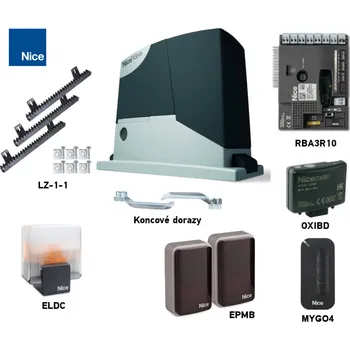 Sada pohonu pro posuvnou bránu do 400kg/7m NICE Robus RB400 (F)