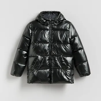 Dívčí bunda Reserved - Prošívaná metalická bunda - tmavě šedá - 231EX-90X - 231EX-90X-152