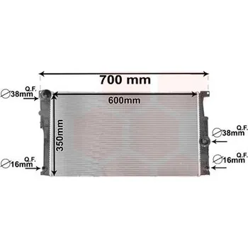 Chladič motoru Chladič, chlazení motoru VAN WEZEL 06002447