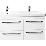 Krajcar LX-Luxury Koupelnová skříňka s keramickým dvojumyvadlem 120x46x65 cm, LX120 Barva: Wenge