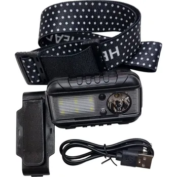 Čelovka NAKIDA Čelovka LED nabíjecí USB Nakida® HL-04 Barva: Black (černá)