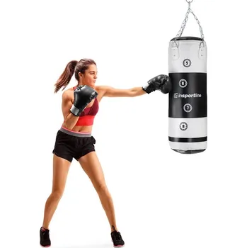 Bojový sport Insportline Boxovací pytel inSPORTline Robkin 35x90cm / 25kg Barva černo-bílá