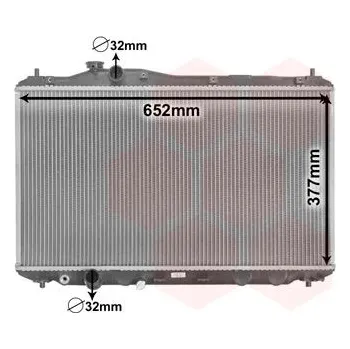 Chladič motoru Chladič, chlazení motoru VAN WEZEL 25002701