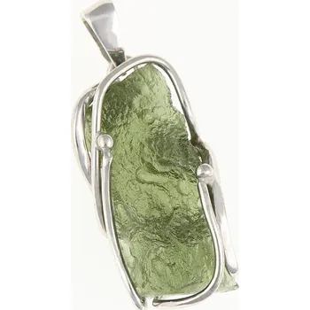 Přívěsek My Moldavite Stříbrný přívěsek s přírodním vltavínem 381-13332