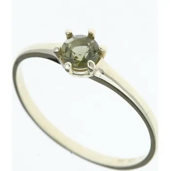 Prsten My Moldavite Zlatý prsten s vltavínem 3138-300 56 mm
