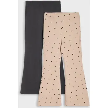 Dívčí kalhoty Sinsay - Kalhoty flare 2 pack - vícebarevná - ZE867-MLC - ZE867-MLC-98