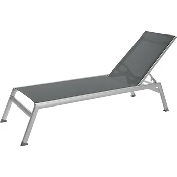 Zahradní lehátko Lehátko Tailor, 208x59x34 cm - stříbrná/antracitová