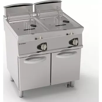 fritéza Dvojitá plynová fritéza 2 x 13 l 24 kW s uzavřeným dnem a studenou zónou | TECNOINOX 713133