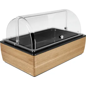 Vinotéka Chladící vitrína Montana dub 10 cm melamin černá 1/1