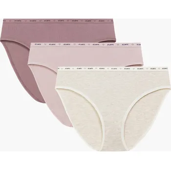 Kalhotky Atlantic 3CLP-010 3-pack barva:růžová/tmavě růžová/béžová M