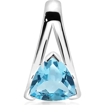 Přívěsek Flame Blue Topaz - stříbrný přívěsek s modrým topazem