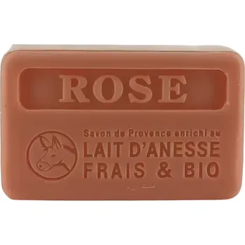 Koupelová kosmetika La Savonnette Marseillaise Marseillské mýdlo s oslím mlékem Růže 100 g