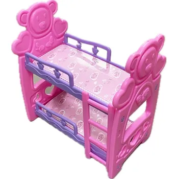 Doplněk pro panenku LAMPS Baby Lovely Doll Postýlka patrová 39x24cm pro dvě panenky