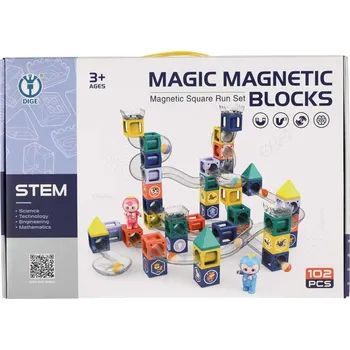 Kuličková dráha STEM Kuličková dráha magnetická s figurkami 102 kusů