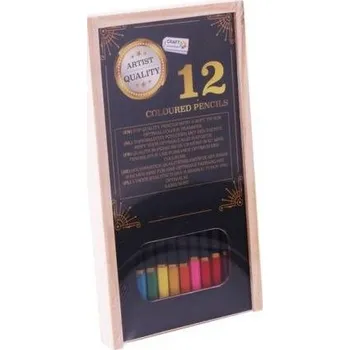 Kresba CRAFT Pastelky Exclusive art v dřevěné krabičce 12 ks