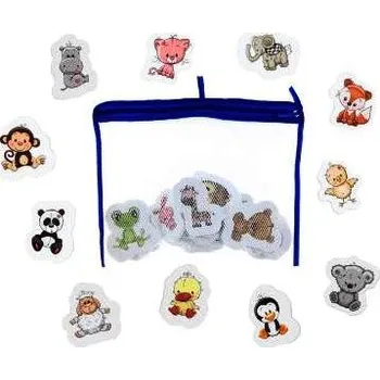 Hračka pro nejmenší iPLAY Vodolepky zvířátka v síťce, 6m+