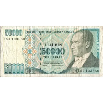 TURECKO. 50.000 lirasi 1989. Pi. 203.