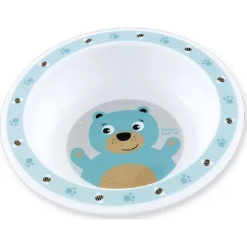CANPOL BABIES 4/412 Plastová miska CUTE ANIMALS 270 ml - Medvídek tyrkys