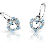 Cutie Jewellery Dětské náušnice z bílého zlata C2157-10-X-2 světle modrá + 2 měsíce na vrácení zboží