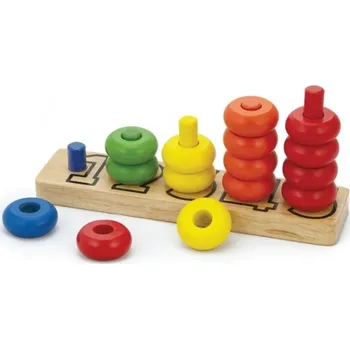 Dřevěná hračka VIGA Dřevěné počítání skládačka 24m+