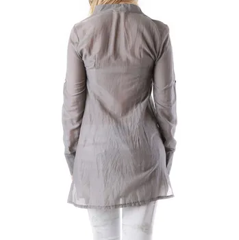 Dámská halenka Průsvitná dámská halenka Sexy Woman šedá 3458206