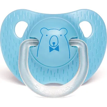 dudlíky SUAVINEX | MFL šidítko anatomické silikon 0-6 m - MODRÉ/MÉĎA