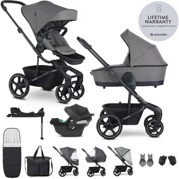 Kočárek EASYWALKER Kočárek kombinovaný Harvey5 Pebble Grey XXL RWS + CYBEX Aton B2 i-Size + zákl.