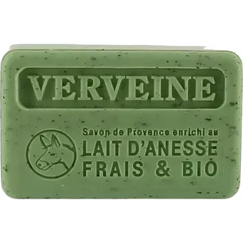 Koupelová kosmetika La Savonnette Marseillaise Marseillské mýdlo s oslím mlékem Lístky Verbeny 100 g