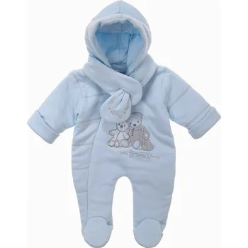 Kojenecký overall SOFIJA Overal zateplený ELWIR bavlněný Modrý s šálkou vel. 74cm