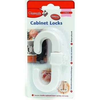 Dětský bezpečnostní prvek CLIPPASAFE Zámek otevírání skřínek "U" 2ks bílé