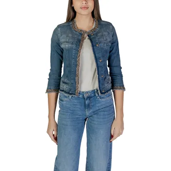 Dámská casual bunda Dámská džínová bunda Liu Jo Liu Jo bílá | světle modrá 3457198