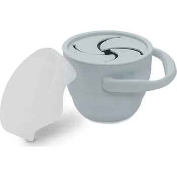 INTERBABY | Skládací silikonový HRNEK na svačinku 300ml - MODRÝ