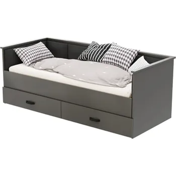 Dětská postel Rozkládací postel HELIOS s čalouněnými panely grafit 200x80/200x160