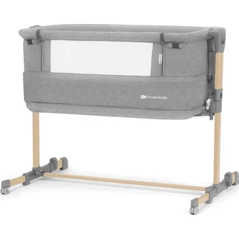 Dětská postýlka KINDERKRAFT Postýlka dětská polohovatelná Neste grow Light Grey Full Wood