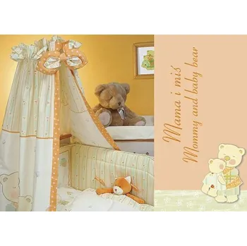 Povlečení DREWEX 4D povlečení Máma a medvídek Oranžové