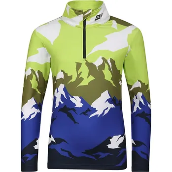 Dětské rychleschnoucí triko ALPINE PRO STANSO zelená/modrá 128-134