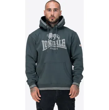 Pánské oblečení Lonsdale Men's hooded sweatshirt regular fit Lonsdale zelená | krémová 3423820