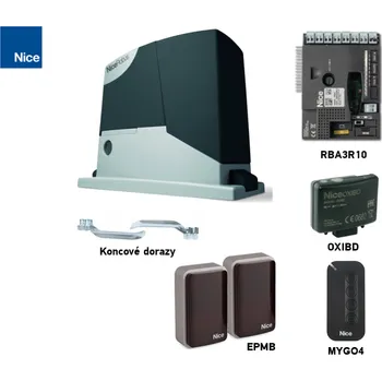 Pohon brány Sada pohonu pro posuvnou bránu do 400kg/7m NICE Robus RB400 (C)