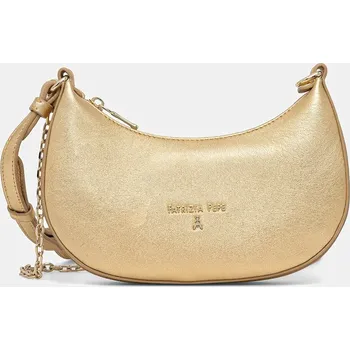 Kabelka Kožená kabelka Patrizia Pepe zlatá barva, 8B0309 L138 8B0309.L138 GLD, vel. ONE SIZE
