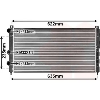 Motor automobilu Chladič, chlazení motoru VAN WEZEL 76002003