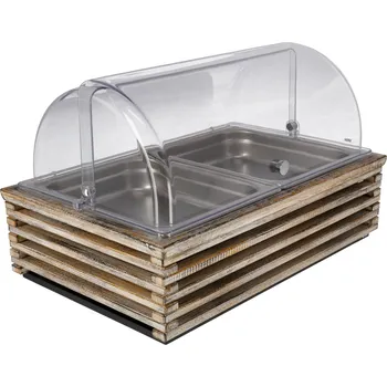 Vinotéka Chladící vitrína Natchez 6,5 cm nerezová ocel 2 x 1/2