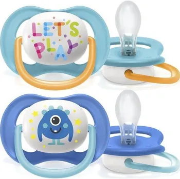 dudlíky Philips AVENT Šidítko 6-18m Ultra air Play Chlapec, 2 ks