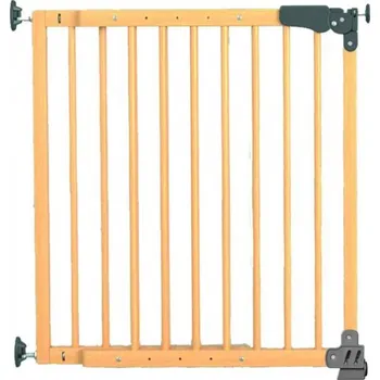 Dětská zábrana REER Zábrana Basic TwinFix Active-Lock dřevěná 75-104cm