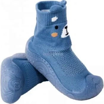 Kojenecké oblečení YOCLUB Ponožky s gumovou podrážkou a síťovinou MÉĎA modré vel. 23