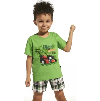 CORNETTE Dětská letní souprava chlapecká LAWN MOWER sekačka zelená vel. 110-116cm